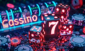 Slot game reels and jackpot titles on 747-1 live